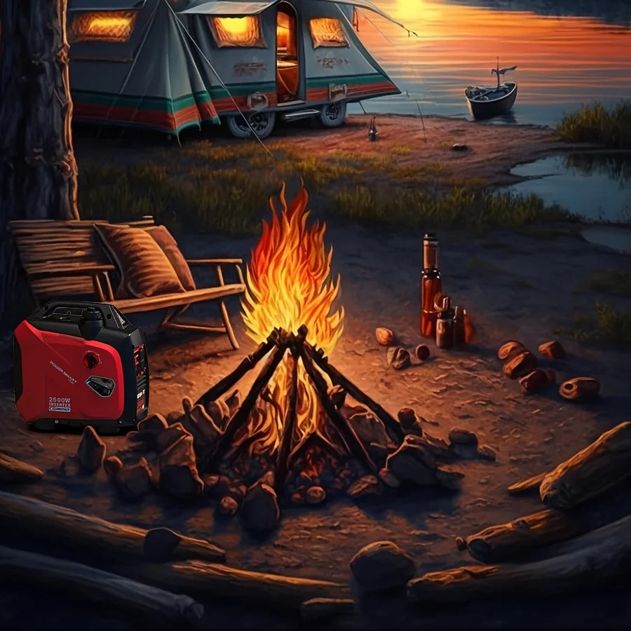 PowerSmart 2500-Watt Portable Inverter Generator with Quiet Technology and CO Protect