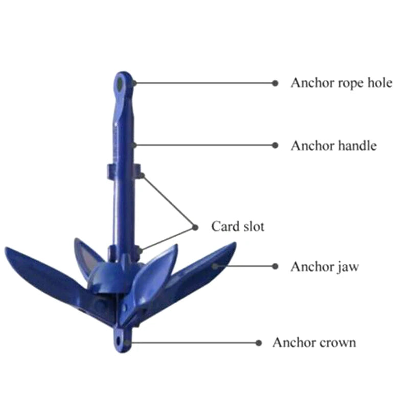 New Universal Folding Anchor Kayak Canoe Boat Marine Anchor Small Size Lightweight