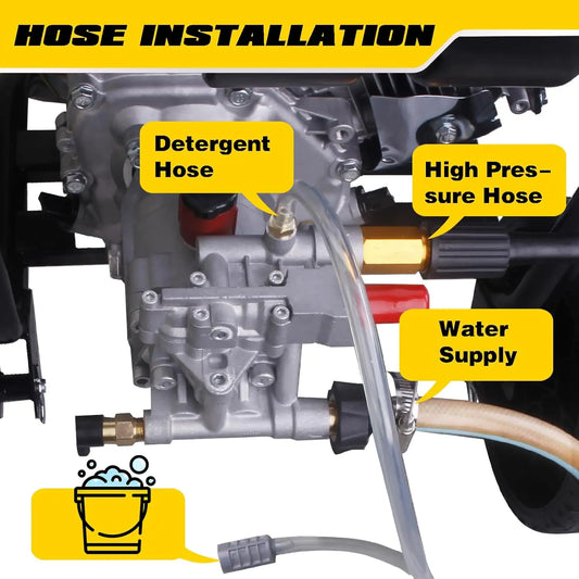 Aceup Energy Gas Pressure Washer 3400 PSI 2.6 GPM, High Pressure Washer 212CC Gas Power