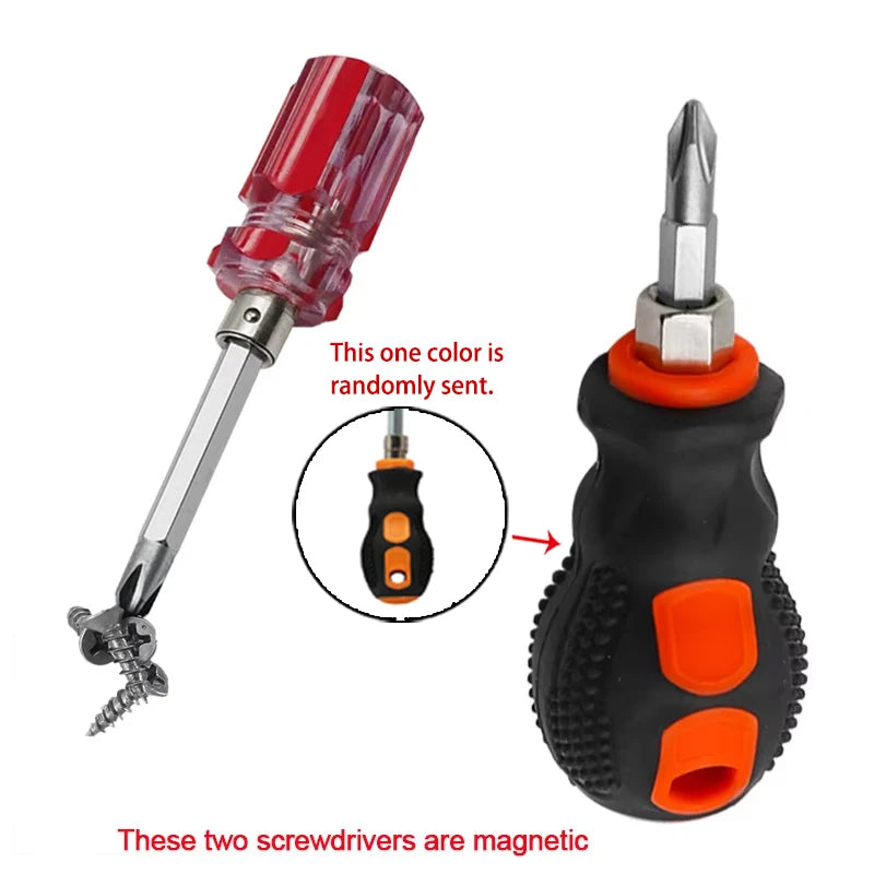 Screwdriver Radish Head Screw Mini Small Portable Driver Handle Repair Tools Accessories Cross Word Ratchet