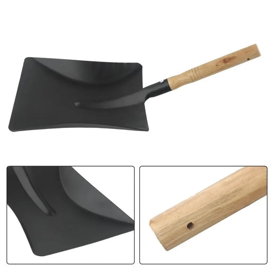 1pc Chimney Shovel Fireplace Tools Steel Dustpan Ash Shovel Fireplace Cleaning Tool Wood Burner Accessories