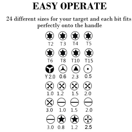 25 In 1 Torx Precision Screwdriver Bit Set Hand Tools Screw Driver Kit Screwdriver Set For Xiaomi Mobile Phones Repair Tools