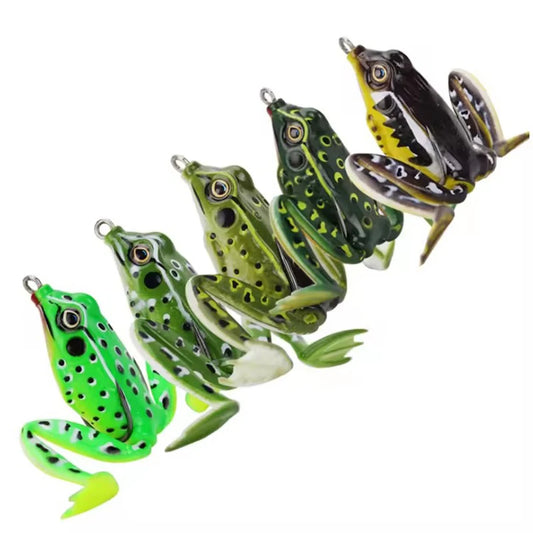 WEIHE High Quality Spinner Fishing Lure Artificial Soft Silicone Bait Gel Live Frog Bait 5cm /12g Frog Carp Fishing Accessories