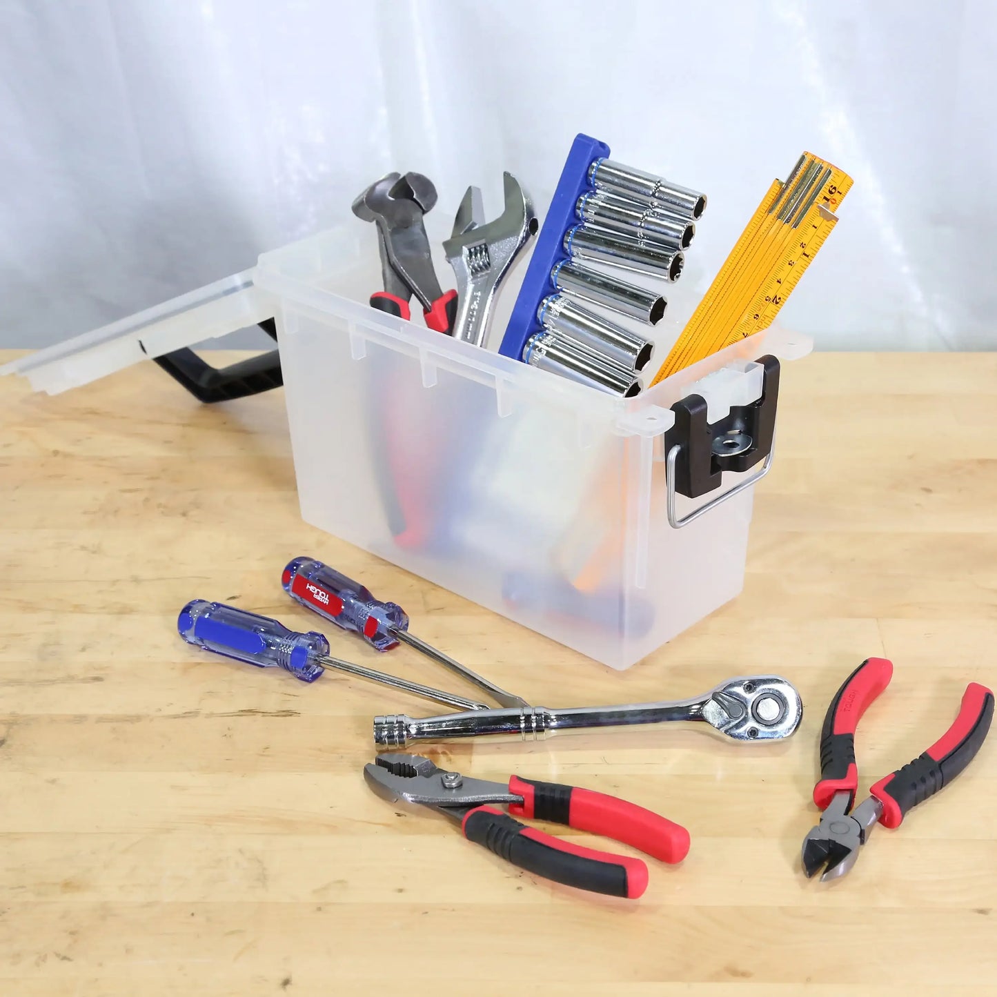 Frost Locking and Stacking Utility and Tool Box, Durable Plastic 11.5" x 5.06" x 7.25"