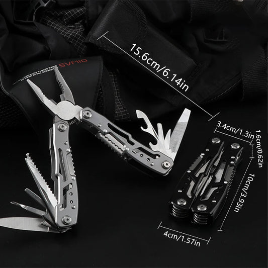 Stainless Steel Folding Multifunction Tools Emergency survival Knife Pliers