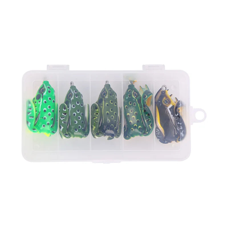 WEIHE High Quality Spinner Fishing Lure Artificial Soft Silicone Bait Gel Live Frog Bait 5cm /12g Frog Carp Fishing Accessories