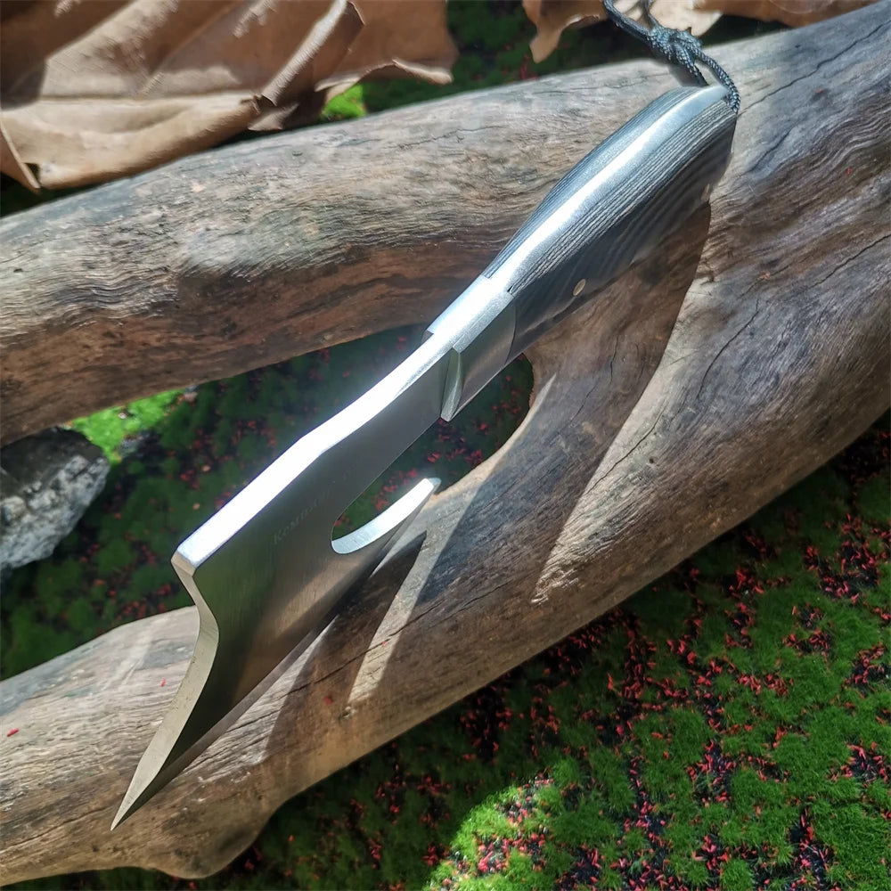 Portable Tactical Stainless Steel Camping Hunting Survival Axe with Colored Wooden Handle