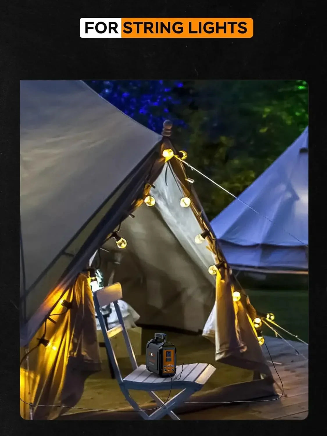 2024New Portable Power Station 200W Peak Solar Generator 167Wh Camping Battery Power Supply with 110V AC Outlet 2 DC Ports 4 USB