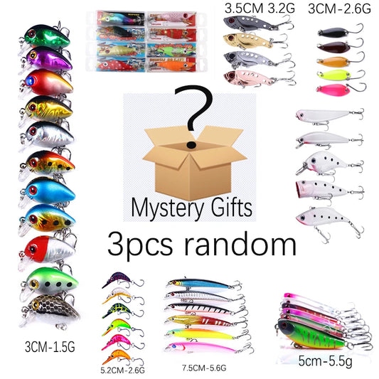 3-20 Pcs of Random Fishing Lure Minnow Popper Crankbait pencil VIB  Wobble Bait Artificial Bait peche Sea fishing