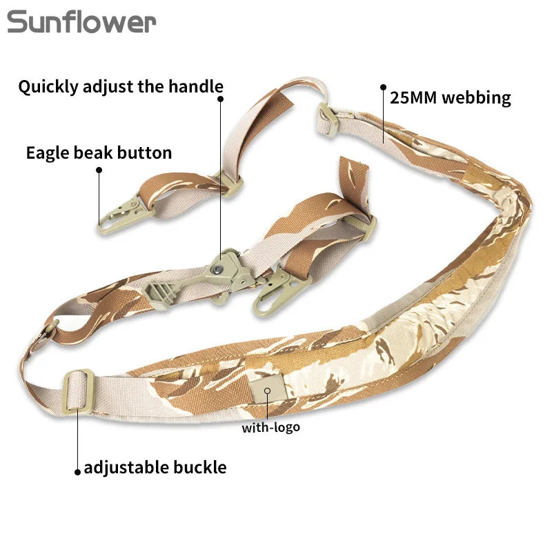 US Warehouse Tactical Nylon Rifle Sling Quick Adjustment 2 Point Padded Combat Modular