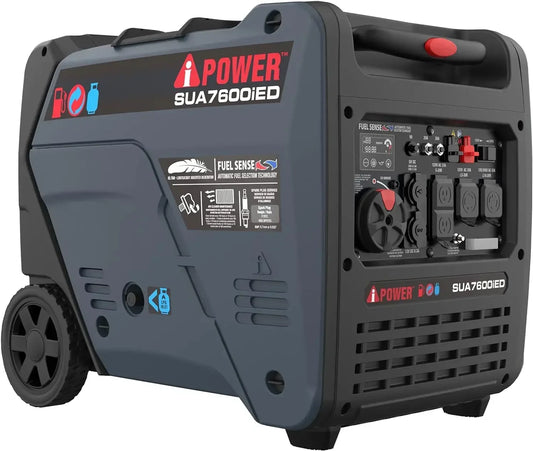 New Portable Inverter Generator, 7600W Dual Fuel Electric Start RV Ready, EPA & CARB Compliant CO Sensor | USA | NEW