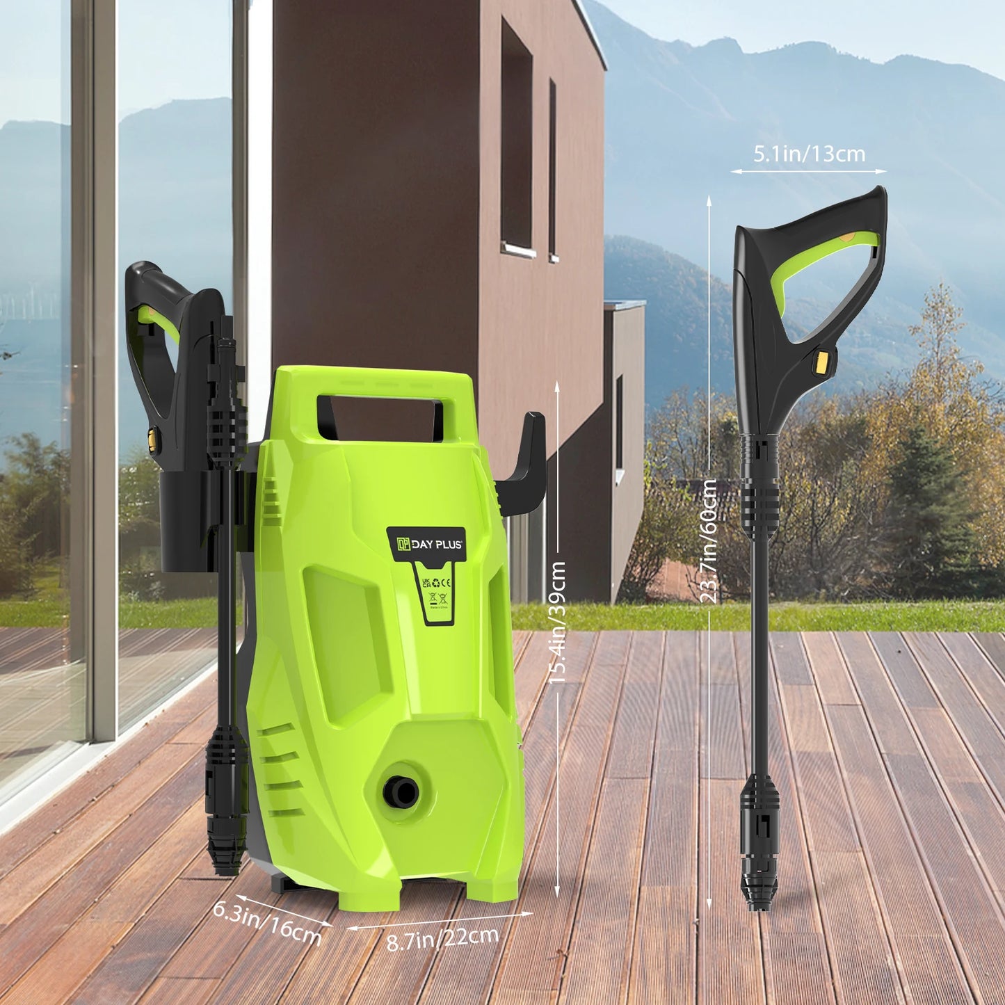 High Pressure Washer Cleaner 1.32GPM, Multi-IN-1 Jet Nozzle, Portable Electric Jet Washer for Cars Garden Home Patio Power Tool