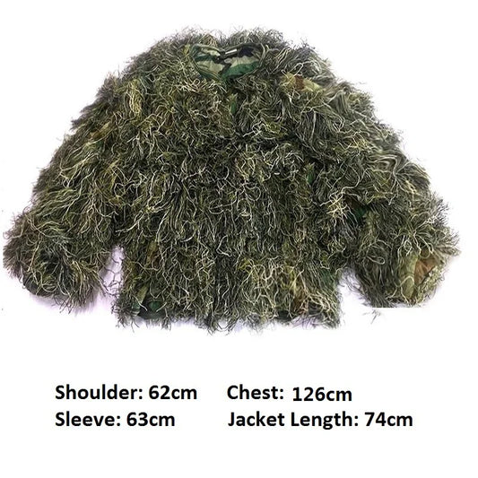 5pcs/set Camouflage Ghillie Suit Yowie Sniper Tactical Clothes Camo Suit for Hunting Paintball Ghillie