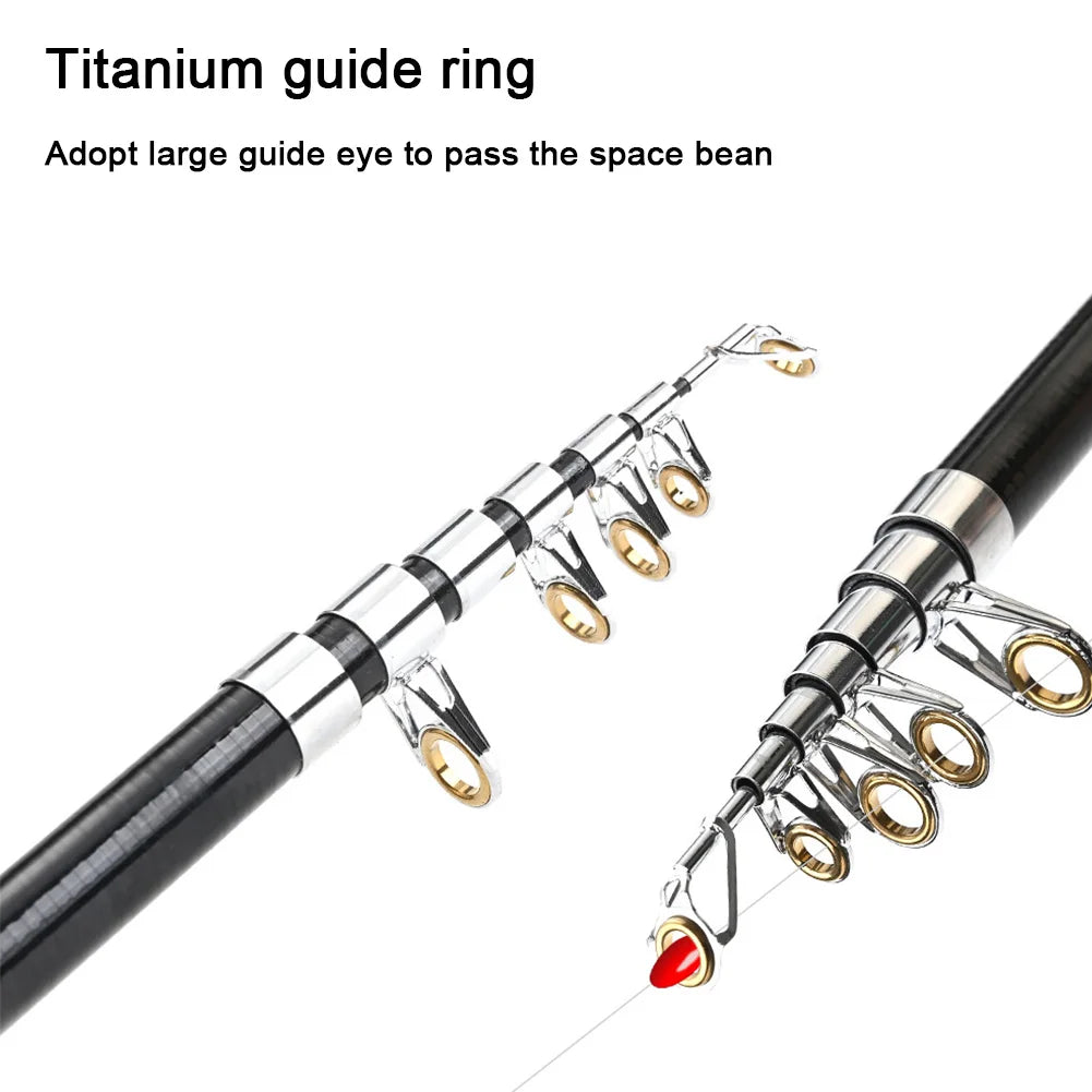 1Set Portable Folding Fishing Rod Telescopic