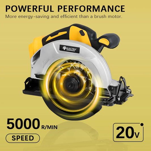 For 20V Dewalt 7 Inch Brushless Electric Circular Saw Cordless High Power Board Cutting Machine Woodworking Power Tools