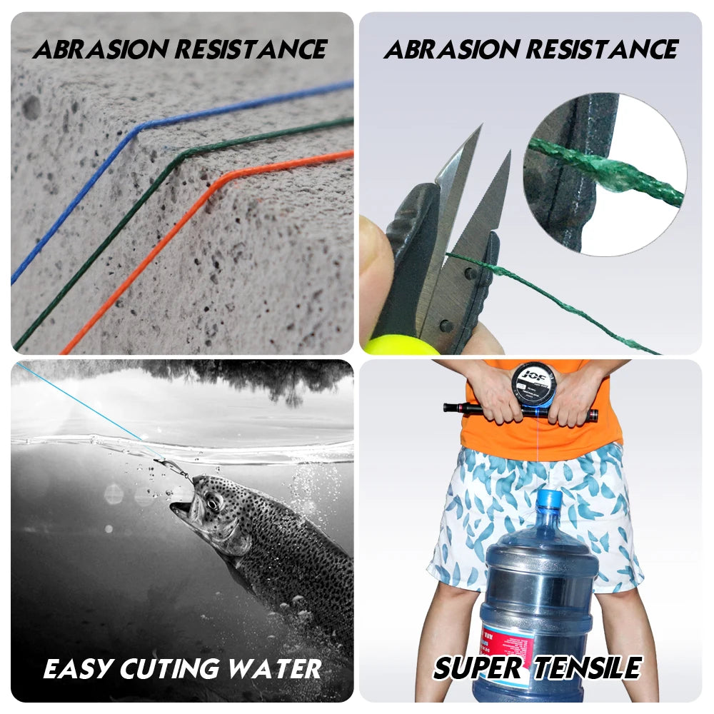 HLUR X8 Strong 300M 1000M 8 Strand Weaves PE Braided Fishing Multifilament 8 Braid Wire 20-88LB