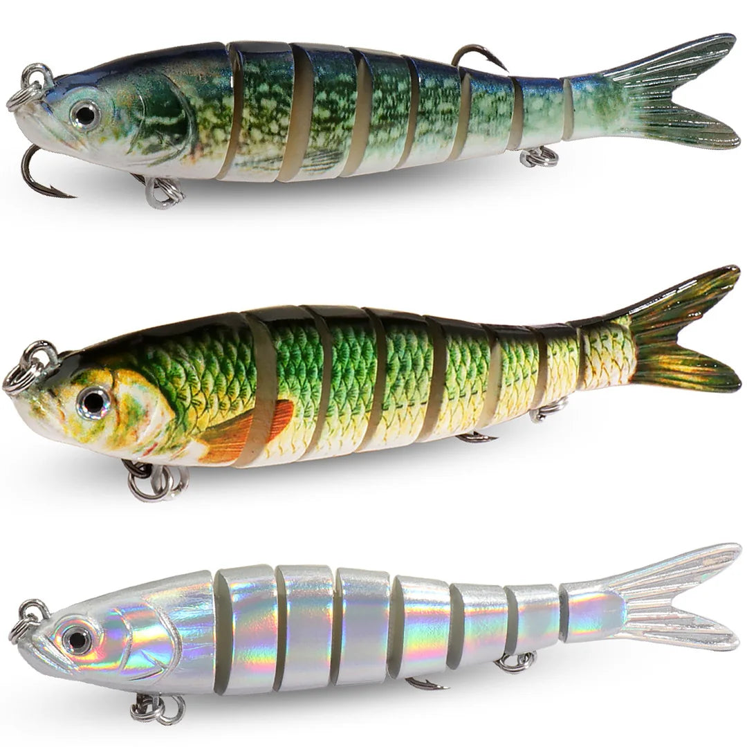 3PCS Swimbait 11g 16g 27g Multi Joint Lure Sinking Pencil Bionic Swimming Pesca Bass Treble Hook