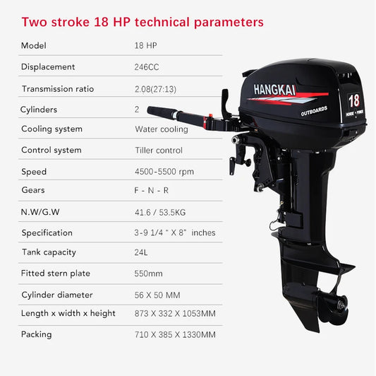 Outboard Motor 18HP 2 Stroke Outboard Engine  Brand Engines & components 2 Stroke Engine