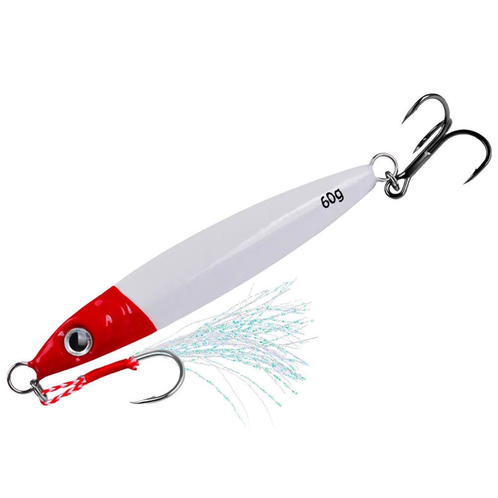 Metal Jig Fishing Lure 60g Trolling Hard Bait Fast Sinking