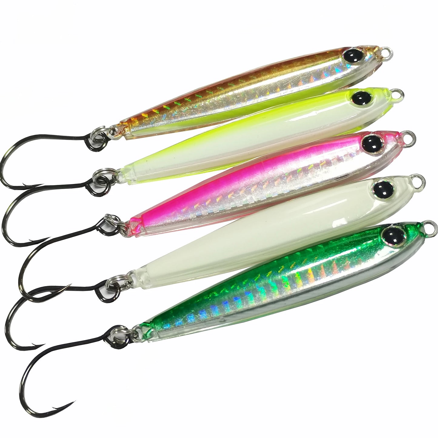 5pcs Epoxy Resin Jigs Epoxy Fishing Jig Lure Mixed Colors