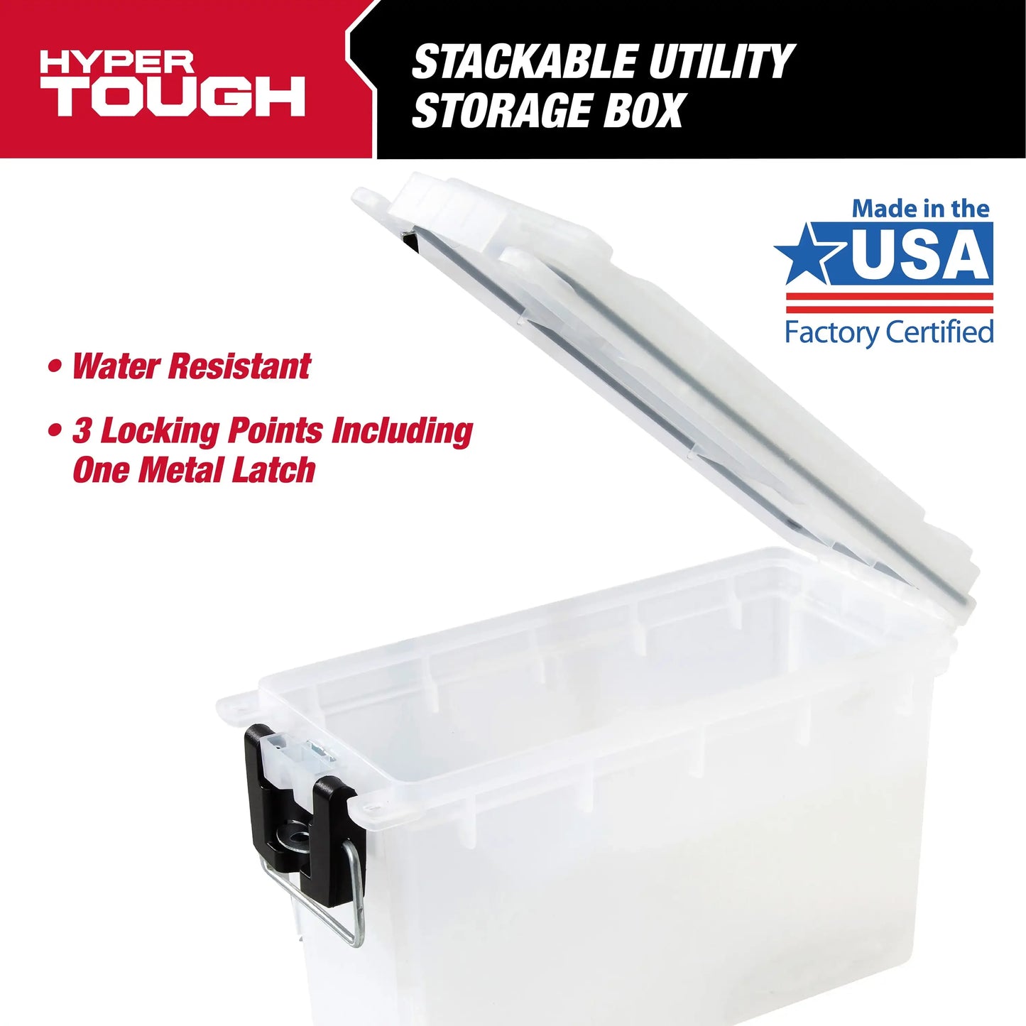 Frost Locking and Stacking Utility and Tool Box, Durable Plastic 11.5" x 5.06" x 7.25"