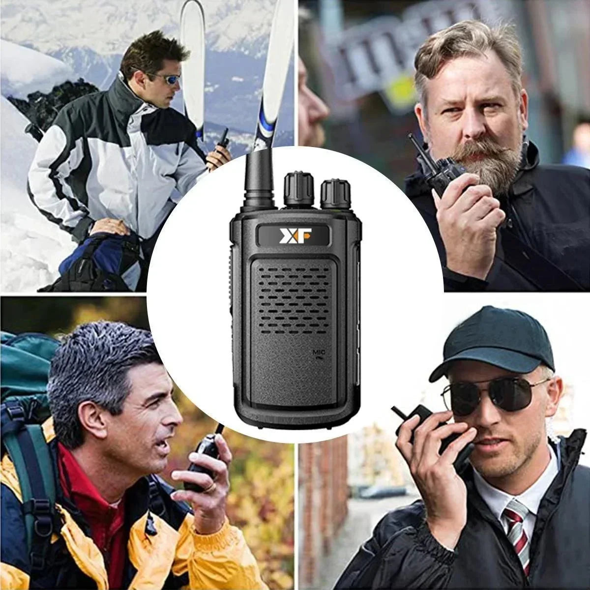 XF-888S 8W 5200mAh Walkie Talkie Two-way Radio UHF 400-470MHz 16CH Walkie-talkie Radios Transceiver Match Baofeng Radio