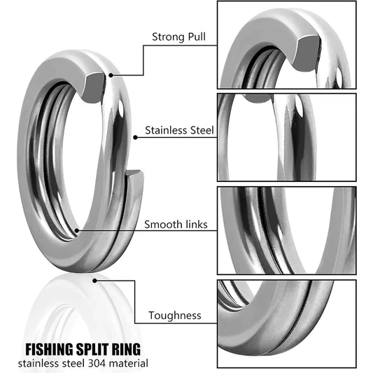 5 Sizes High Strength Large tensile Force Fishing Loop Fishing Lure Connector 200/250PC