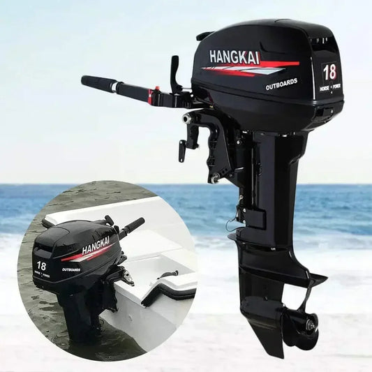 18HP 2 Stroke Outboard Motor, Fishing Boat Engine Water Cooling 246CC