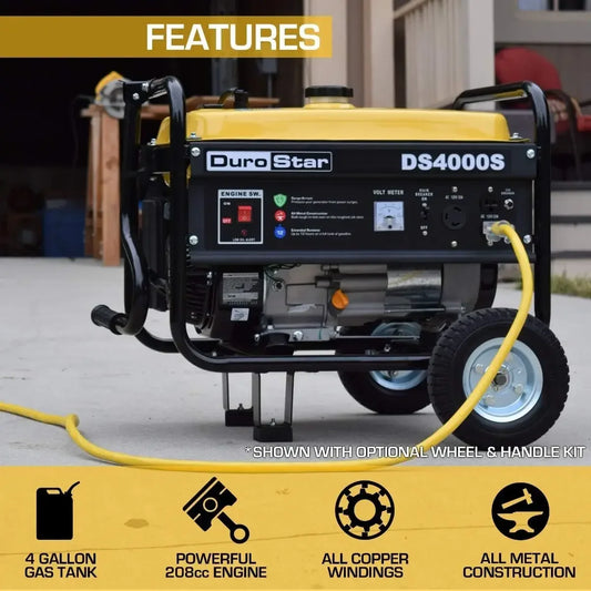 New DS4000S Portable Generator,Plenty of Power – With 4,000 peak watts and 3,300 running watts Yellow/Black  | USA | NEW