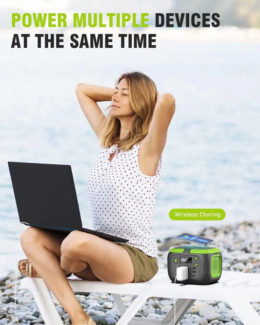 200W Portable Power Station 155Wh Solar Generator 42000mAh CA 110V, DC, USB QC3.0 for