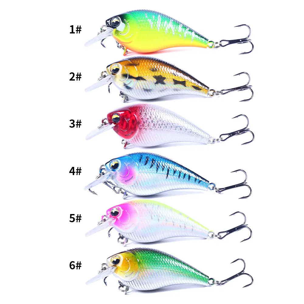 Hengjia 1pcs 7cm 9.5g Square Bill Crankbait Artificial Wobbler Shallow Diving Bait Fishing Lure for Bass
