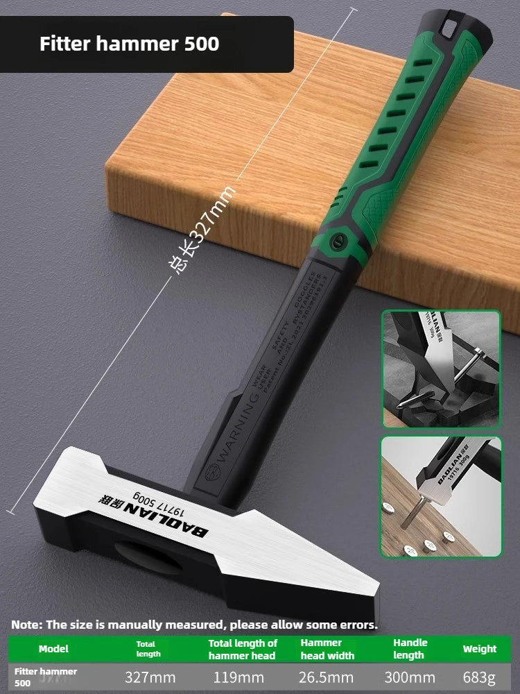 Hardware Tools Building Decoration Flat Head Hammer 200g Plastic Coated Duckbill Hammer 300g Hammer Head 500g Fitter Hammer