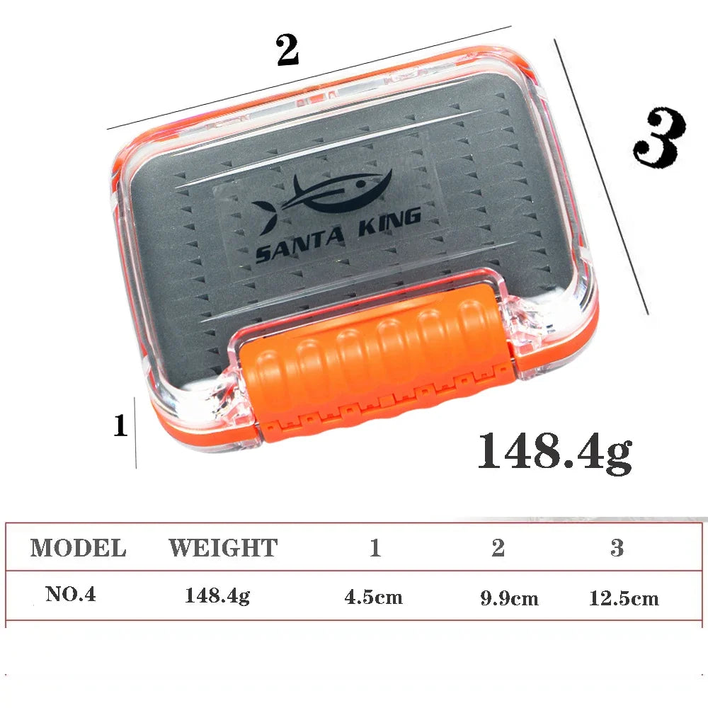 SantaKing Fishing Tackle Box Fly Hooks Storage Box Durable Multiple Layers Portable for Organized Outdoor Fishing