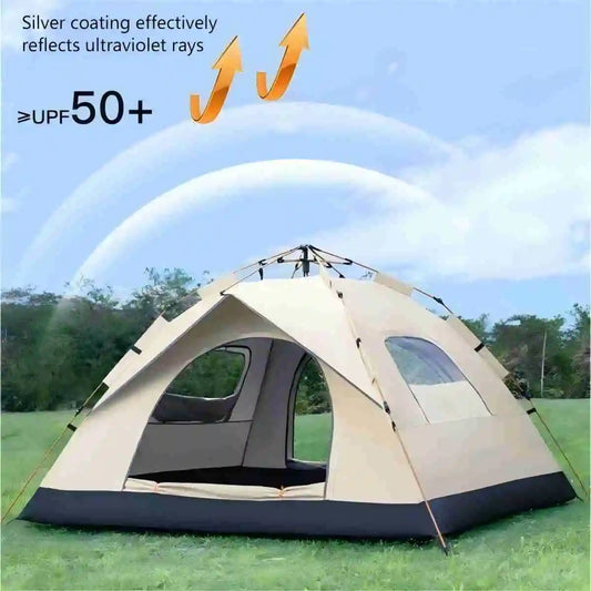 Automatic Reactive Sunshade Camping Tent with Two Doors & Windows