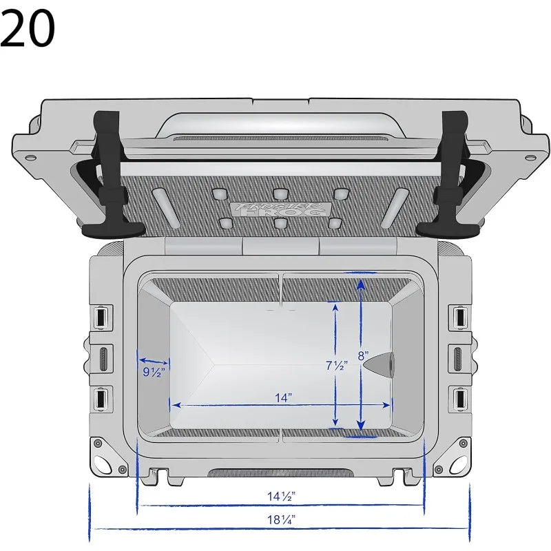 Camo 20 Quart Ice Chest Heavy Duty High Performance Roto-Molde
