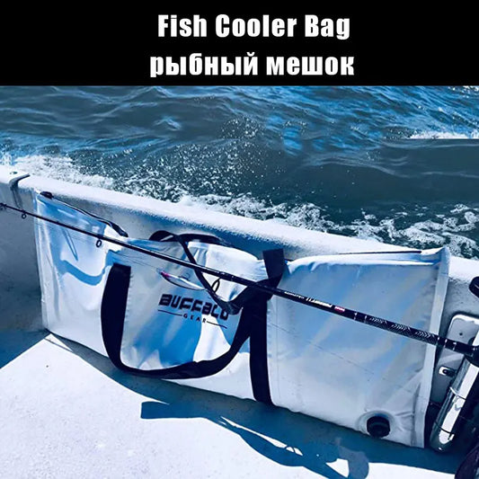 Insulate Fish Cooler Bag Kayak Kill Bag with Drain Plug Beach Surf Tackle Storage Bag Perfect