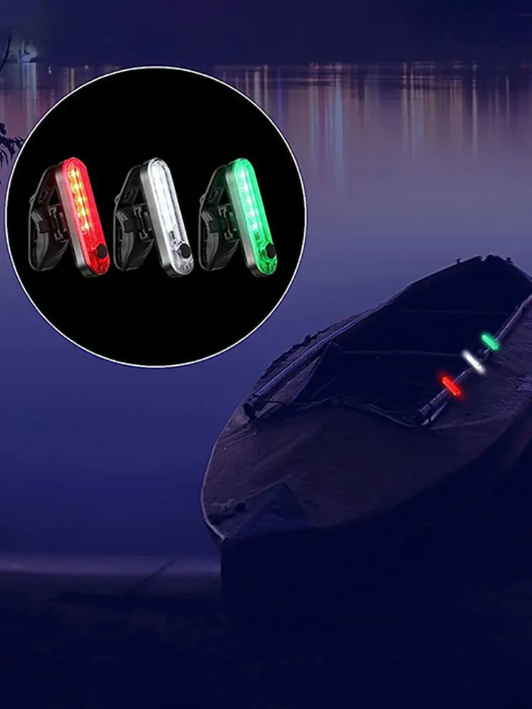 LED Boat Navigation Light Type-C Charging Boat Signal Lamp 4 Modes Marine Sailboat