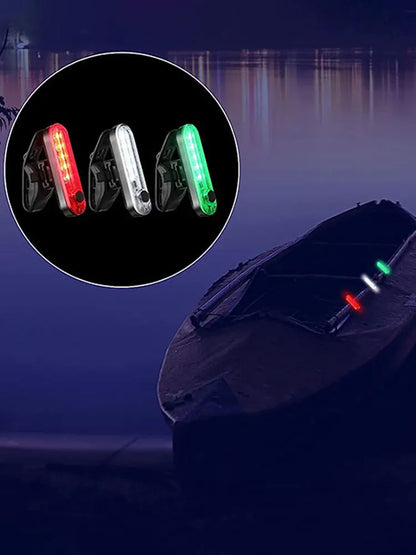 LED Boat Navigation Light Type-C Charging Boat Signal Lamp 4 Modes Marine Sailboat