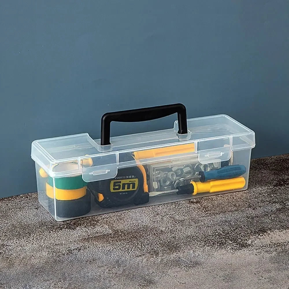 Transparent Hardware Tool Box Multifuntional Toolbox Plastic Parts Box Tool Organizer Household Tool Storage Box