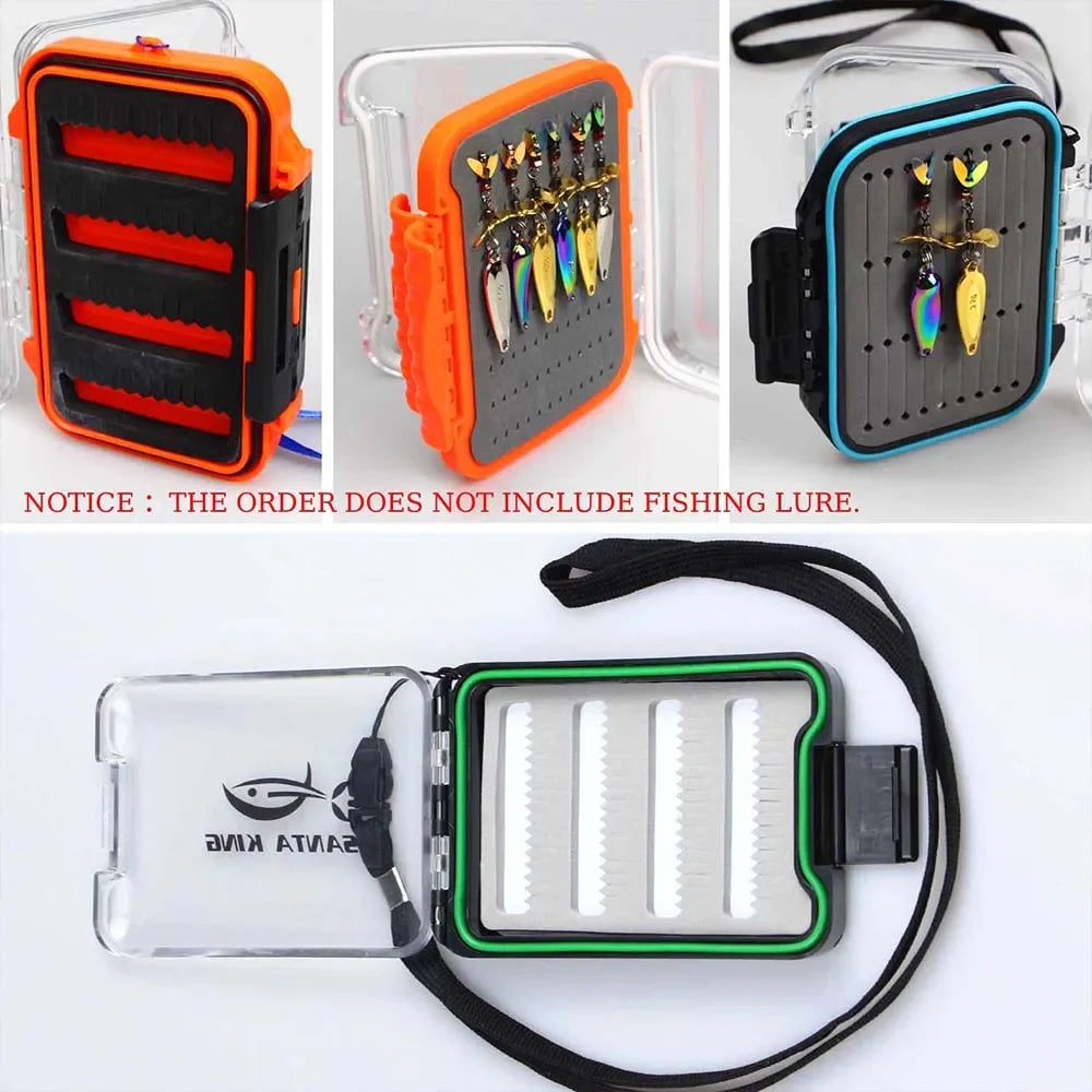 SantaKing Fishing Tackle Box Fly Hooks Storage Box Durable Multiple Layers Portable for Organized Outdoor Fishing
