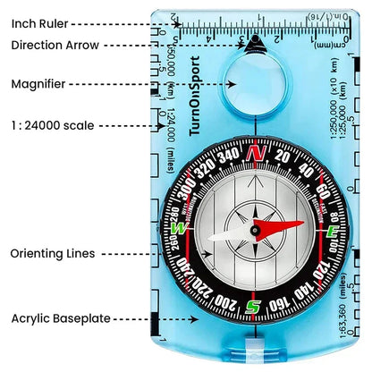 Hiking Backpack Directional Compass Outdoor Waterproof Professional