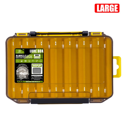 SAMOLLA Double-Sided Compact Tackle Box - Streamline Fishing with Durable, Versatile Organizer for Lures, Hooks, Baits