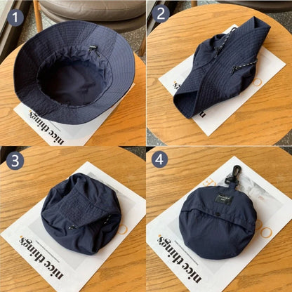Protable Waterproof Cycling Hiking Camping Suncreen Fisherman Bucket Hat Sunhat Men Women Summer Big Brim Anti-UV Panama Caps