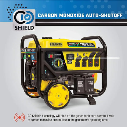 New 100416 10,000/8,000-Watt TRI Fuel Portable Natural Gas Generator, NG/LPG Hose Kits and CO Shield   | USA | NEW