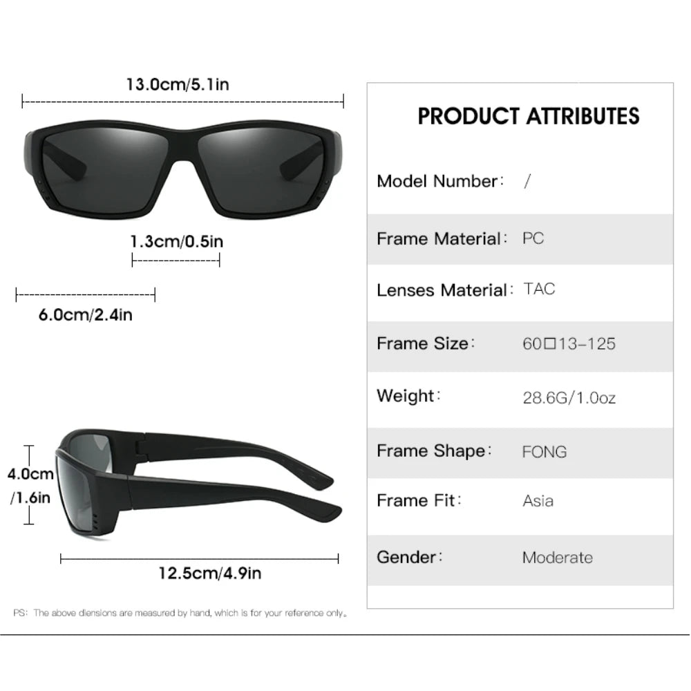 Sports Polarized Sunglasses For Men Cycling Driving Fishing 100% UV Protection