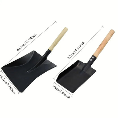 1pc Chimney Shovel Fireplace Tools Steel Dustpan Ash Shovel Fireplace Cleaning Tool Wood Burner Accessories