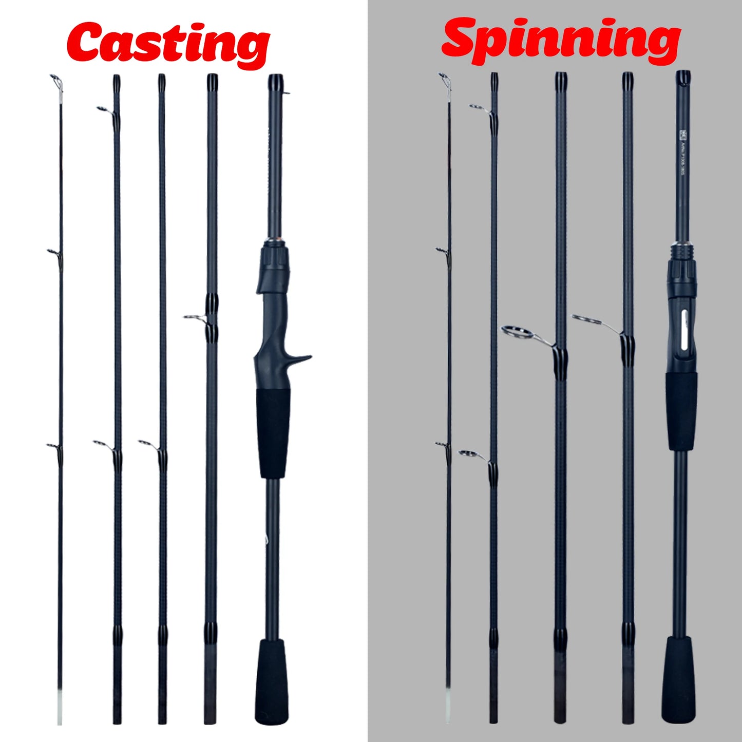 Spinning Baitcasting Travel Carbon Mini Goods For Fishing Rods Casting Weight 5-30g M Fast
