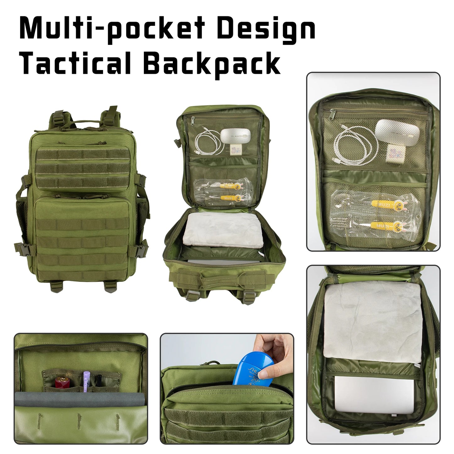 25L Hunting Rucksack Tactical Pack Backpack Waterproof Bug Out