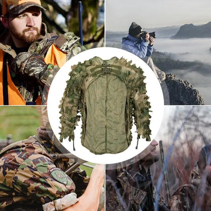 Ghillie Suit Breathable Ghillie Suit For Turkey Hunting Hunting Gear Camouflage Material Woodland