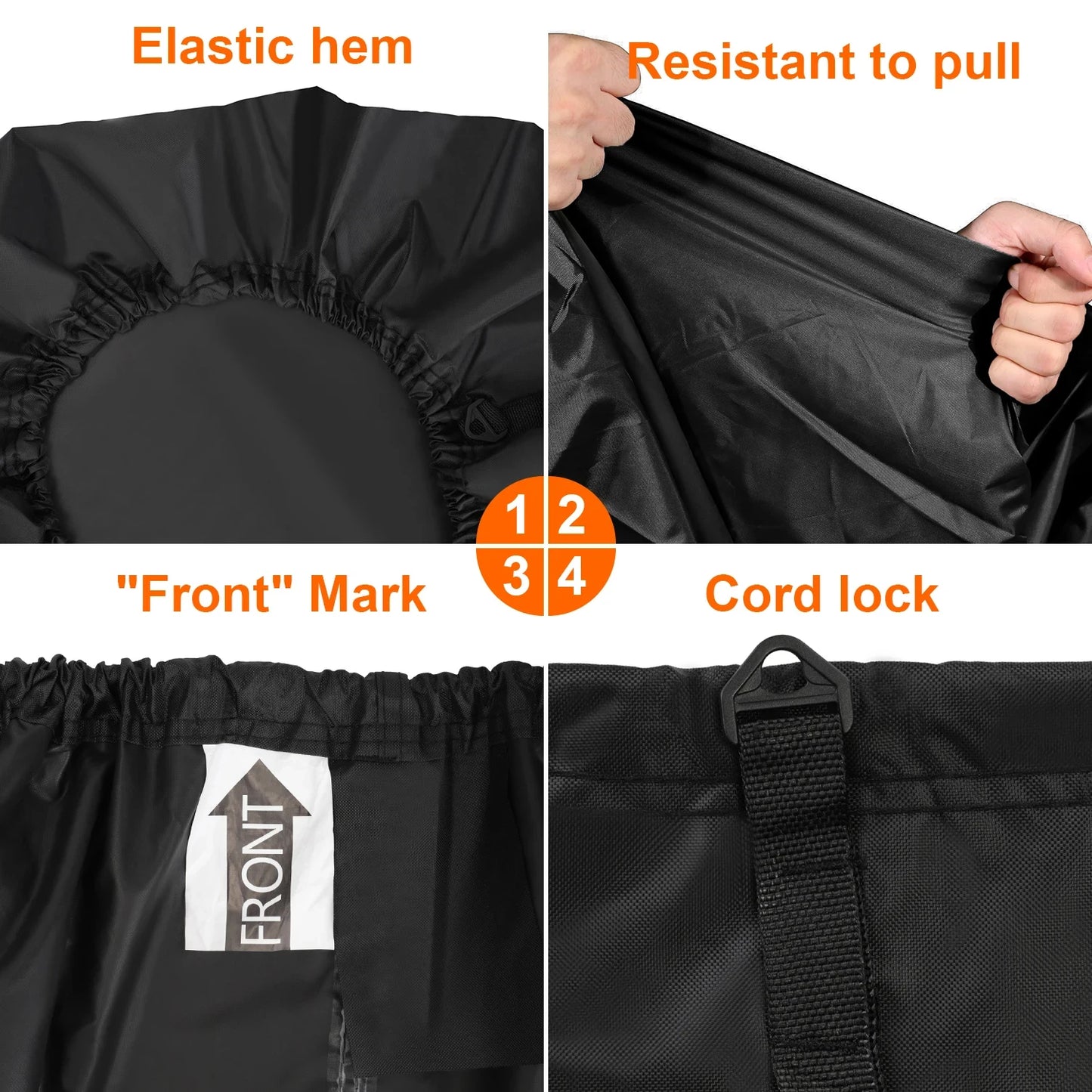 Boat Covers 420D Heavy Duty Waterproof Boot Weather Strip Tapes Shade Covers